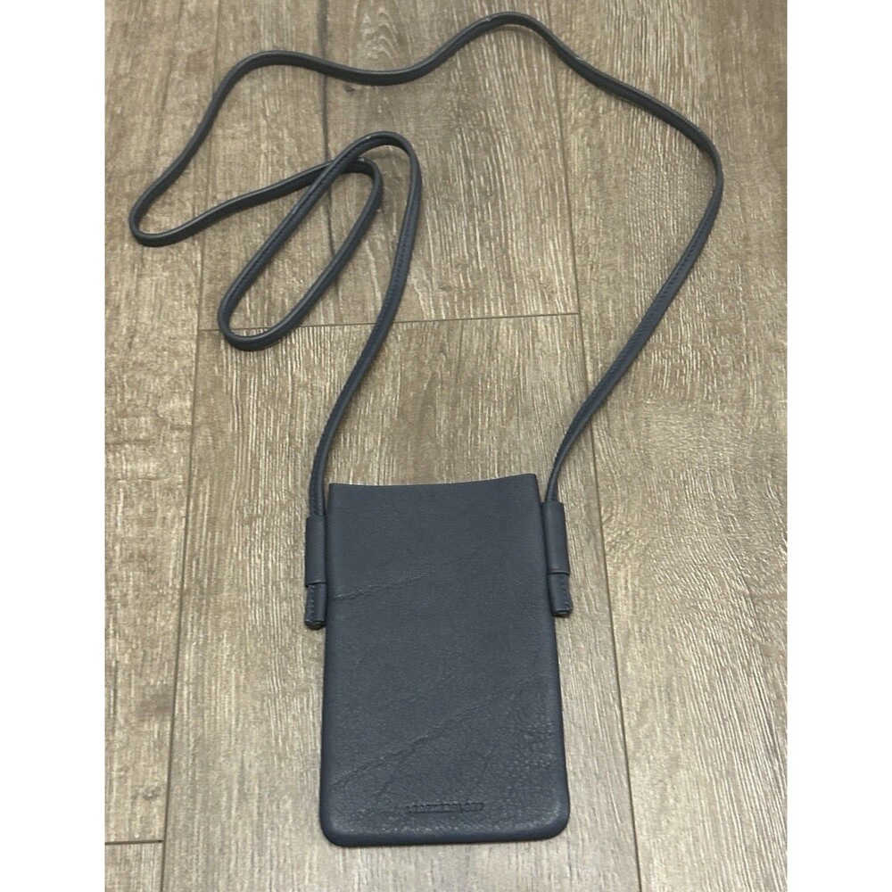 LEATHEROLOGY Long Crossbody Phone Pocket Navy Blue